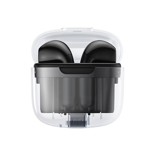 BD02 Wireless Earbuds In - Ear Earphones With Clear Calling Transparent Charging Case For Cell Phone Computer Laptop Sports black - TGS